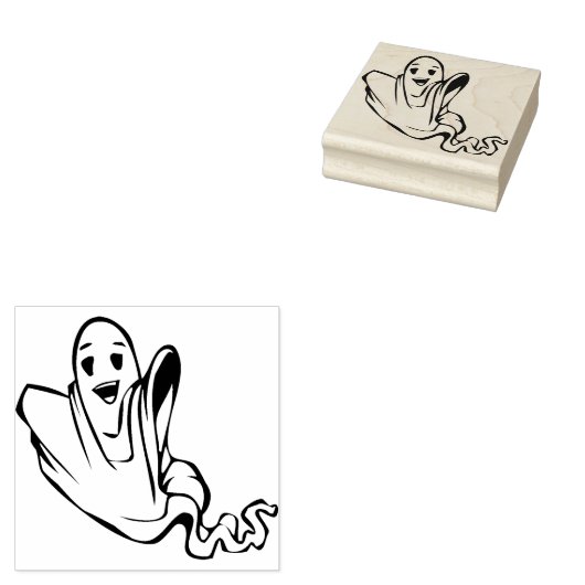 Briefmarke von Floating-Ghost-Illustrationen Gummistempel (Stempel)
