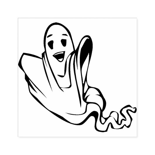 Briefmarke von Floating-Ghost-Illustrationen Gummistempel (Prägung)