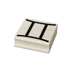 Briefmarke von Gemini-Symbolen Gummistempel