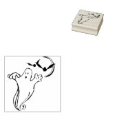 Briefmarke von Ghost und Fledermäusen Gummistempel (Stempel)