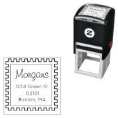 Briefmarke von Imitaten | Briefmarke der Rücksende Permastempel (Beispiel)