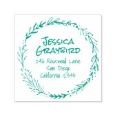 Briefmarke von Leafy Wreath Self Inking Permastempel (Design)