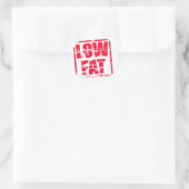 Briefmarke von Low Fat Rotkautschuk Runder Aufkleber (Tasche)