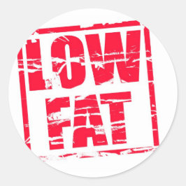 Briefmarke von Low Fat Rotkautschuk Runder Aufkleber