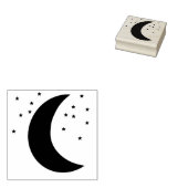 Briefmarke von Mond und Stars Gummistempel (Stempel)