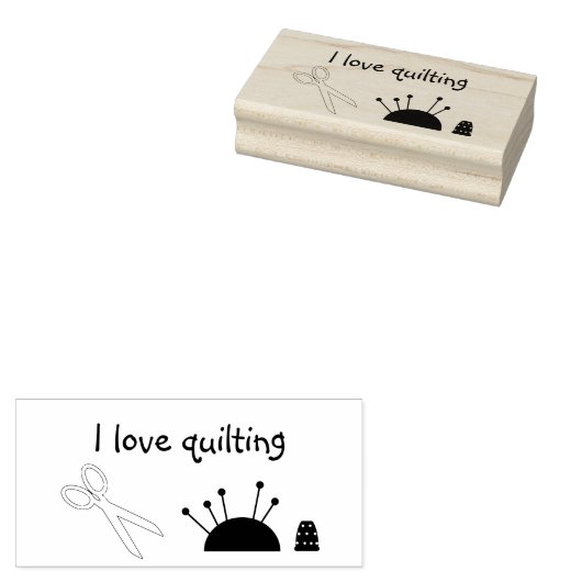 Briefmarke von Quilting oder Nähen Gummistempel (Stempel)
