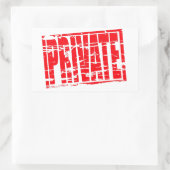 Briefmarke von Rotkautschuk Rechteckiger Aufkleber (Tasche)