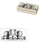 Briefmarke von Schachfiguren Gummistempel (Stempel)