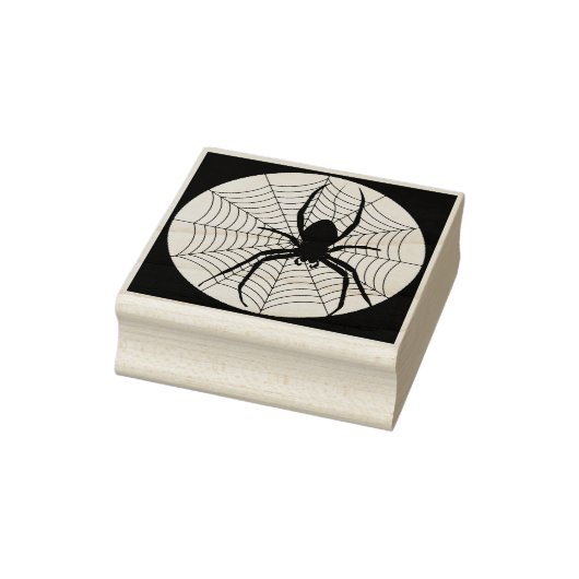 Briefmarke von Spider- und Web-Silhouette Gummistempel (Stempel)