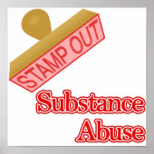 Briefmarke von Substanzmissbrauch Poster (Vorne)