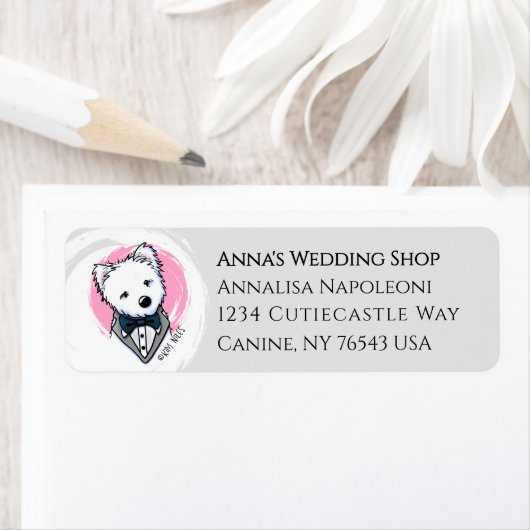 Briefmarke Wedding Westie (Insitu)