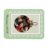 Briefmarke Weihnachtsschmuck Custom Foto Holiday Magnet (Horizontal)