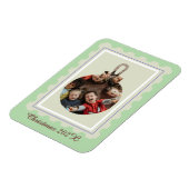 Briefmarke Weihnachtsschmuck Custom Foto Holiday Magnet (Linke Seite)