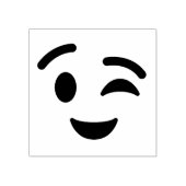 Briefmarke Wink Face Emoji Rubber Gummistempel (Prägung)