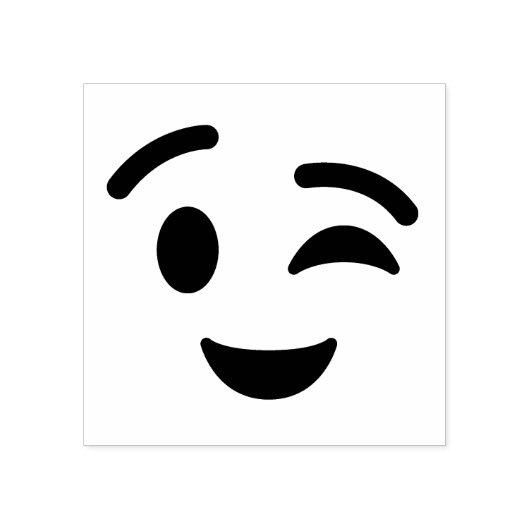 Briefmarke Wink Face Emoji Rubber Gummistempel (Prägung)