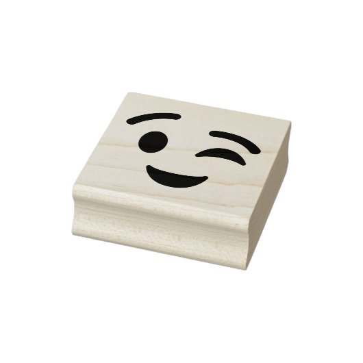Briefmarke Wink Face Emoji Rubber Gummistempel (Stempel)