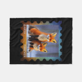 Briefmarke zum Schutz der Erde für immer Fleecedecke (Vorderseite (Horizontal))