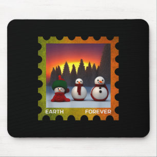 Briefmarke zum Schutz der Umwelt auf der Erde Sonn Mousepad