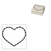 Briefmarke zur Darstellung von KettenHerzformen Gummistempel (Stempel)