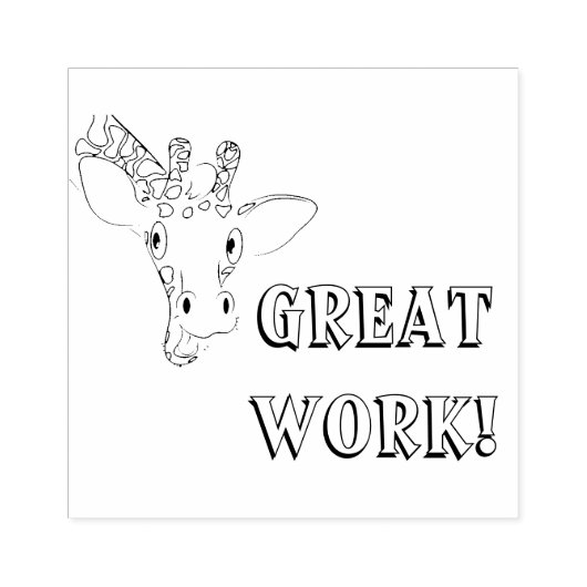 Briefmarke zur Förderung von Giraffe Rubber Gummistempel (Prägung)