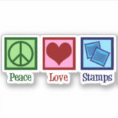 Briefmarke zur Liebe des Friedens | Briefmarke Col Aufkleber (Vorderseite)