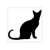 Briefmarke zur Silhouette der siamesischen Katze Gummistempel (Prägung)