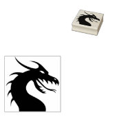 Briefmarke zur Silhouette des chinesischen Drachen Gummistempel (Stempel)
