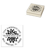 Briefmarke zur Sonnenblume Rücksendeadresse Gummistempel (Stempel)