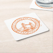 Briefmarke zur Stornierung von London Rechteckiger Pappuntersetzer (angewinkelt)