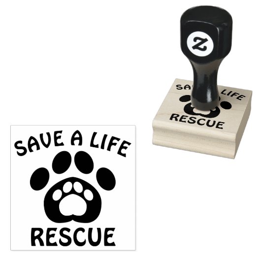 Briefmarke zur Unterstützung von Rettungshunden Gummistempel (Stempel)