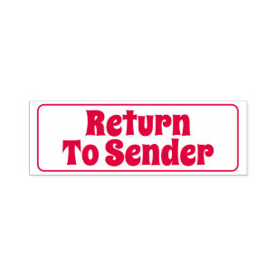 Briefmarke "Zurück zum Absender" Permastempel