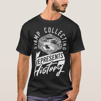 Briefmarke-Zusammenstellung des History-Designs T-Shirt