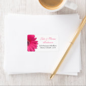 Briefmarken für Hochzeitadresse | Pink Gerbera Dai Adressaufkleber (Insitu)
