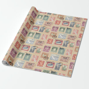 Briefmarken Geschenkpapier
