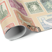 Briefmarken Geschenkpapier (Rolleneckpunkt)