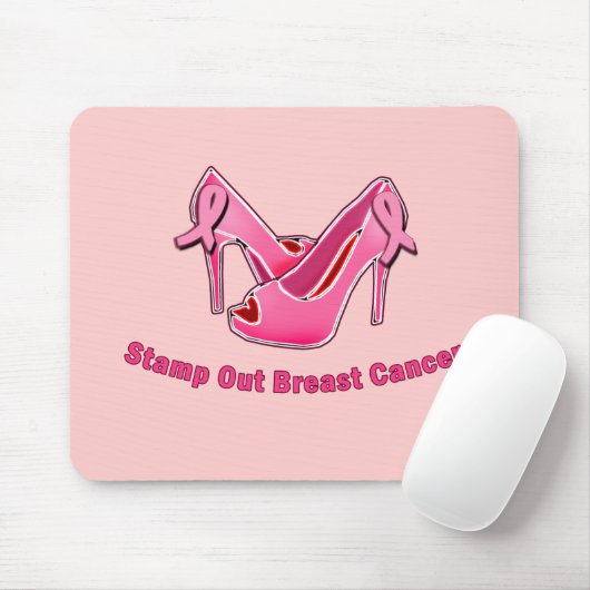 Briefmarken-heraus Brustkrebs-Stiletts Mousepad (Mit Mouse)