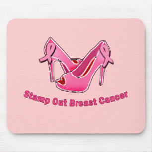 Briefmarken-heraus Brustkrebs-Stiletts Mousepad