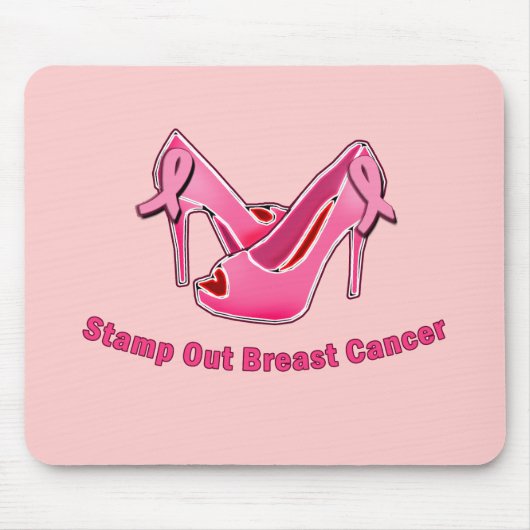Briefmarken-heraus Brustkrebs-Stiletts Mousepad (Vorne)