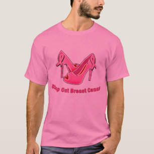 Briefmarken-heraus Brustkrebs-Stiletts T-Shirt