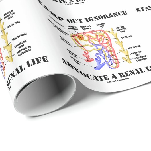 Briefmarken-heraus Ignoranz-Anwalt ein Nierenleben Geschenkpapier (Rolleneckpunkt)