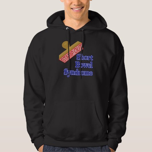 Briefmarken-heraus kurzes Darm-Syndrom Hoodie (Vorderseite)