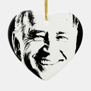 BRIEFMARKEN-TINTEN-KUNST JOES BIDEN KERAMIK ORNAMENT