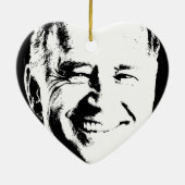BRIEFMARKEN-TINTEN-KUNST JOES BIDEN KERAMIK ORNAMENT (Hinten)