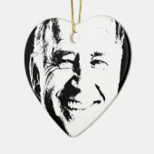 BRIEFMARKEN-TINTEN-KUNST JOES BIDEN KERAMIK ORNAMENT (Links)