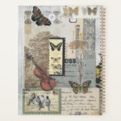 Briefmarken Vintage-Ephemera Decoupage Planer (Rückseite)