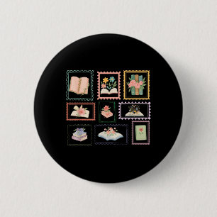Briefmarkenbuch Bücherwurm Briefmarkenliebhaber Le Button