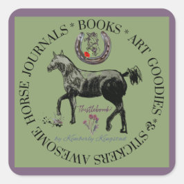 Briefmarkenumschlag Quadratischer Aufkleber