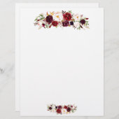 Briefpapier - Blumenmuster (Vorne/Hinten)