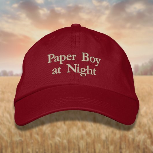 Briefpapier Boy in der Nacht Bestickte Baseballkappe