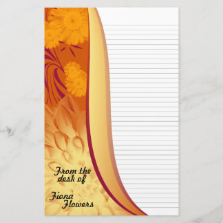 Briefpapier-Briefpapier gezeichnet, orange Briefpapier